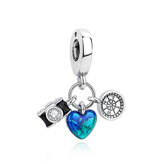 925 Sterling Silver Travel Charms