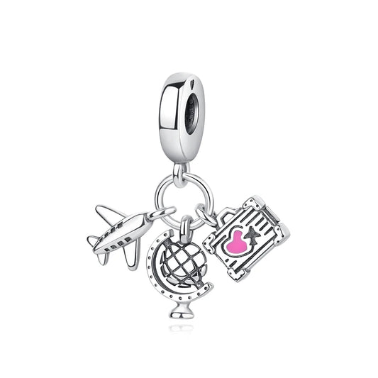 925 Sterling Silver Travel Charms