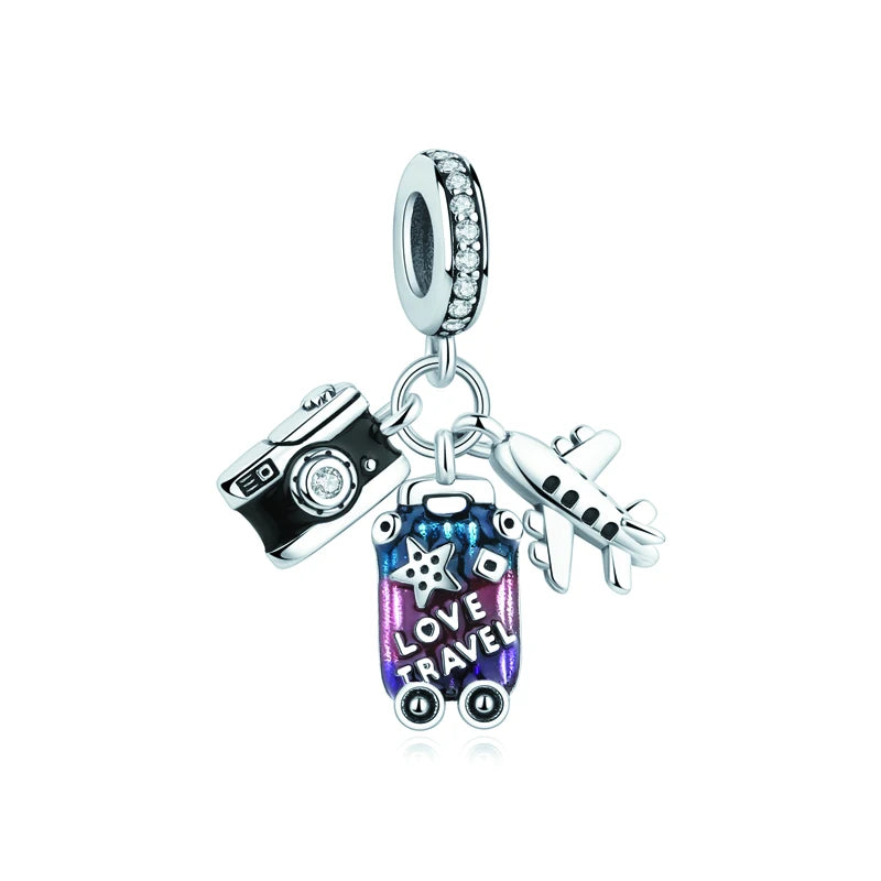 925 Sterling Silver Travel Charms