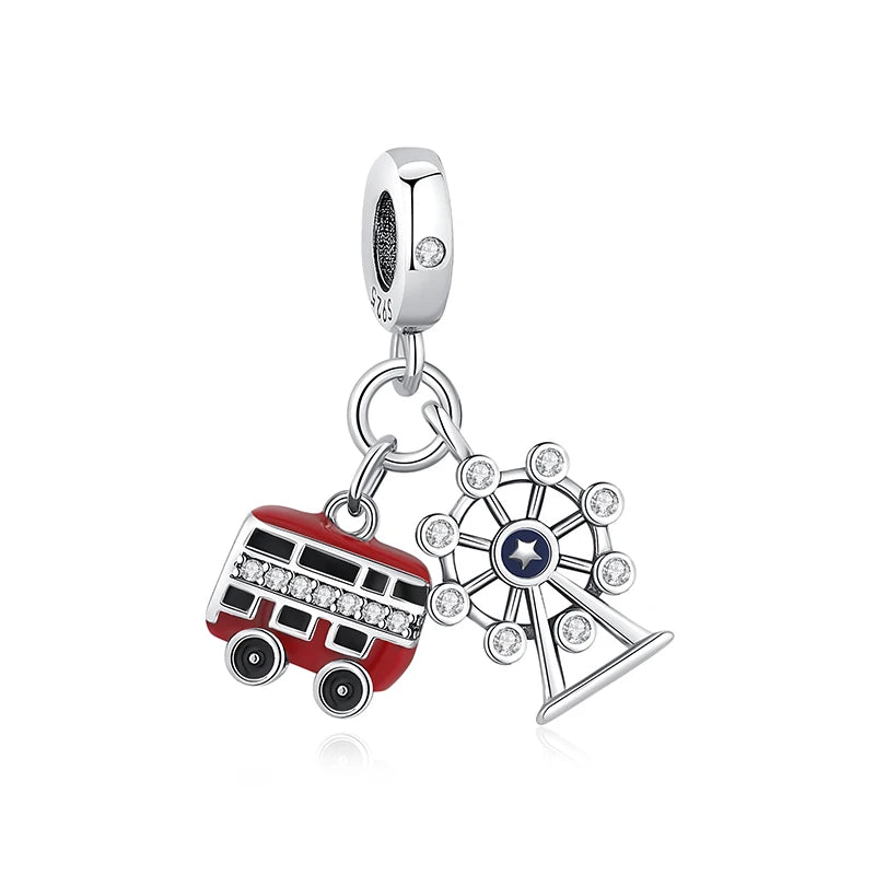 925 Sterling Silver Travel Charms