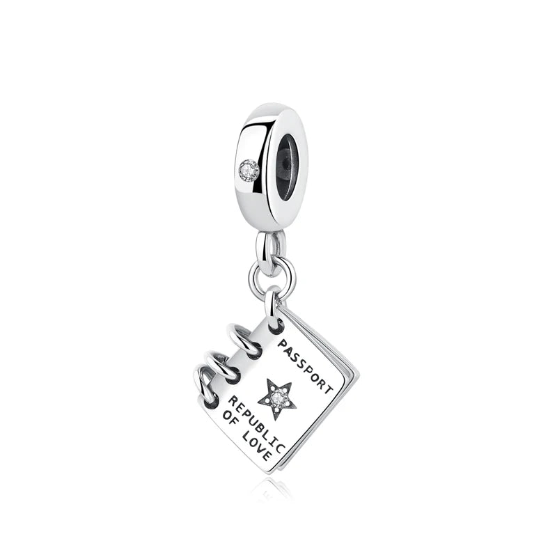 925 Sterling Silver Travel Charms