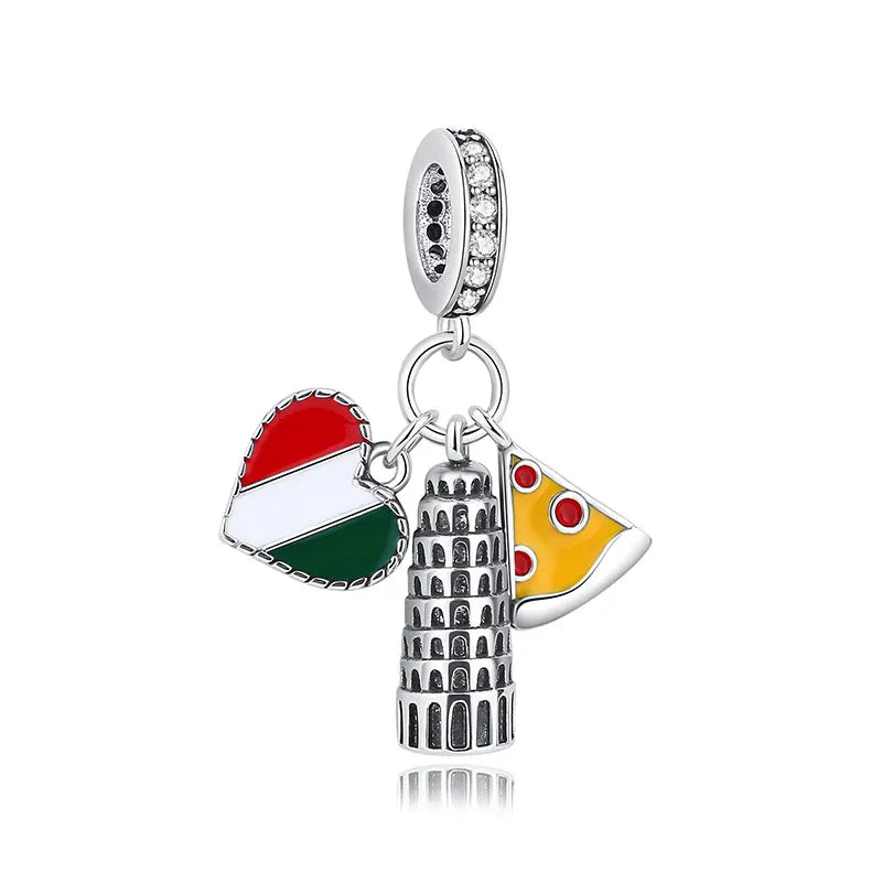 925 Sterling Silver Travel Charms