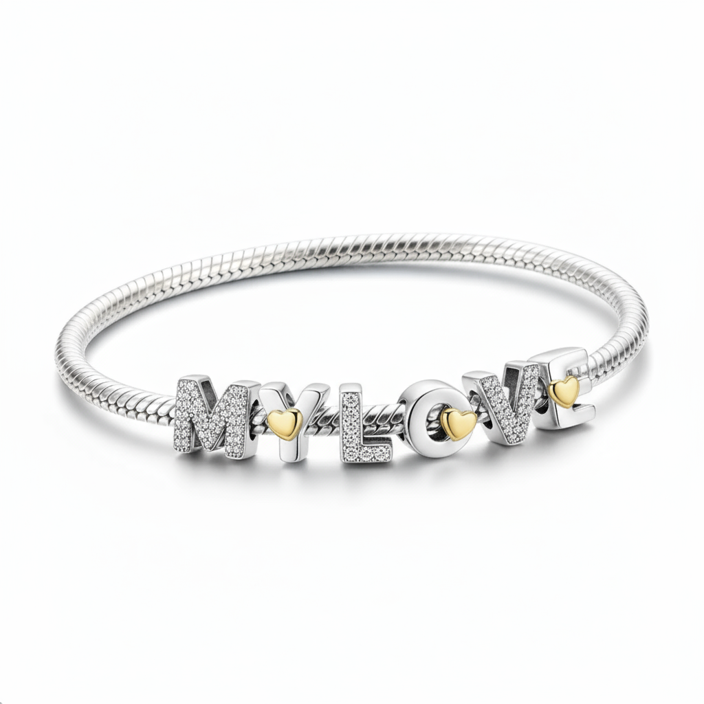 925 Sterling Silver Alphabet Charms